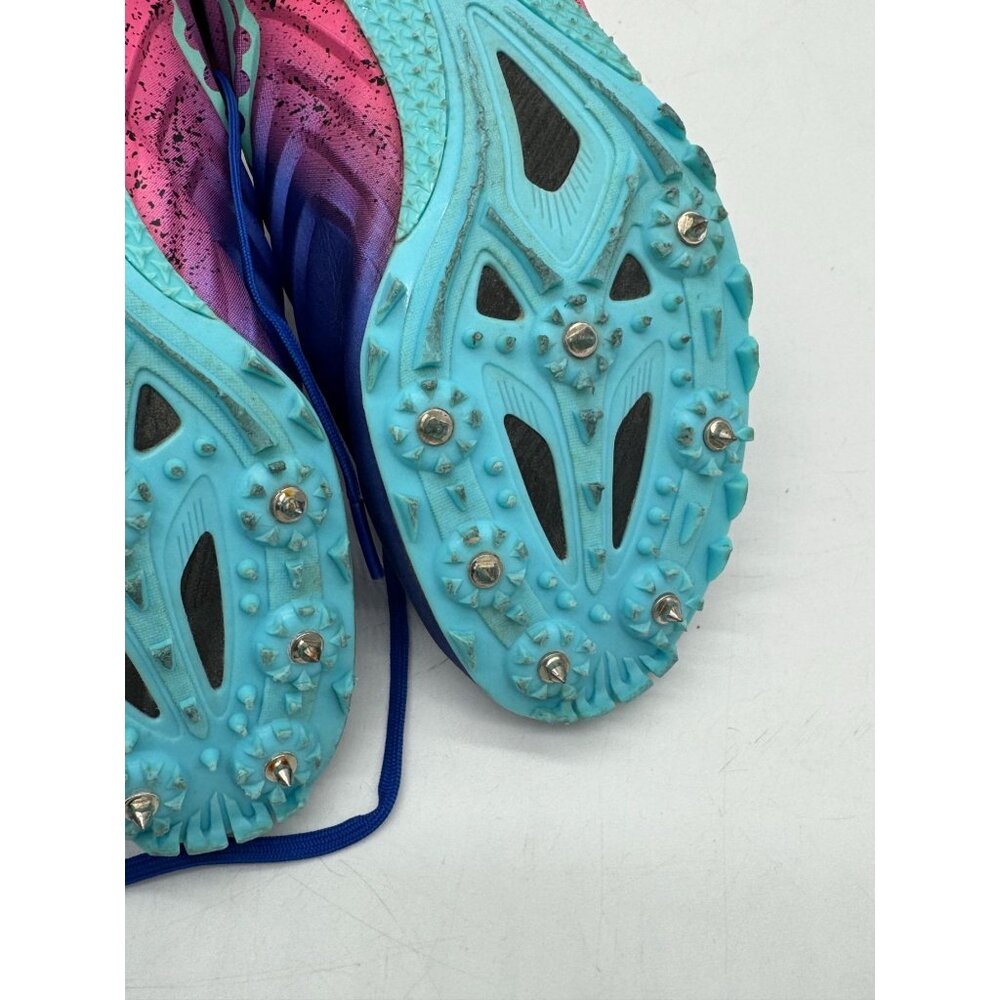 Saucony Women's Spitfire 5 Running Spikes Performance Shoes Size 9.5 Blue Pink - Picture 15 of 15